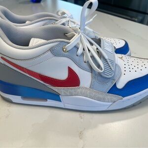 Jordan Legacy 312 White and Blue Sneakers